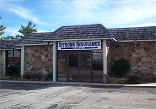 The Strong Insurance fieldstone office on Elmore Road in Crossville, Tennessee